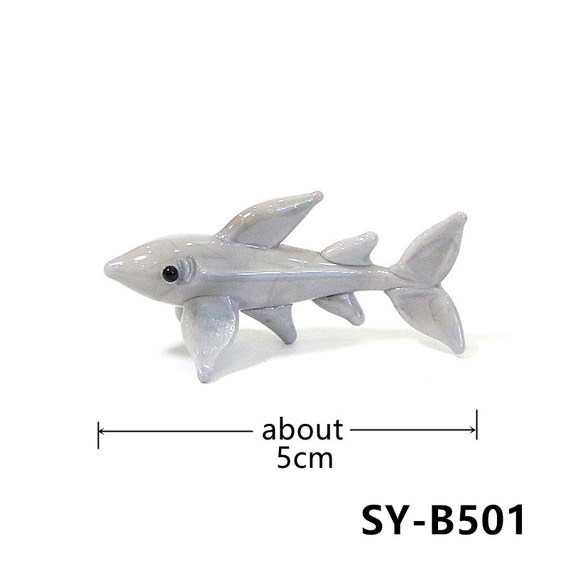 수제 미니 유리 상어 피규어 귀여운 작은 해양 동물 조 - Marine Aquarium Design 리뷰 및 가격